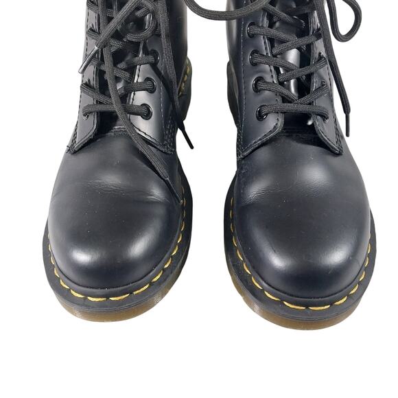 NWOT! DOC MARTENS! BLACK GENUINE LEATHER CHUNKY SOLE LACE-UP ANKLE BOOTS! SZ 7M - Picture 5 of 10